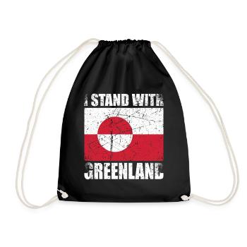 Je soutiens le Groenland - Sac de sport léger - noir - Devant