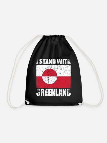 I Stand With Greenland - Turnbeutel - Schwarz