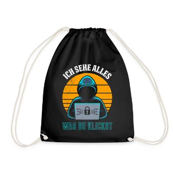 Ordinateur JE VOIS TOUT CE QUE TU CLIQUES DRÔLE - Sac de sport léger - noir - Devant