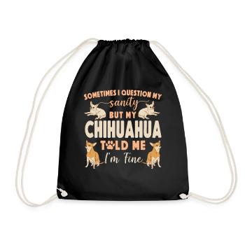 Chihuahua Chihuahueño Parfois je - Sac de sport léger - noir - Devant