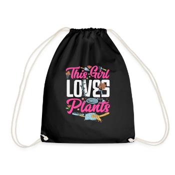 Cette fille adore les plantes amoureuse des plantes - Sac de sport léger - noir - Devant