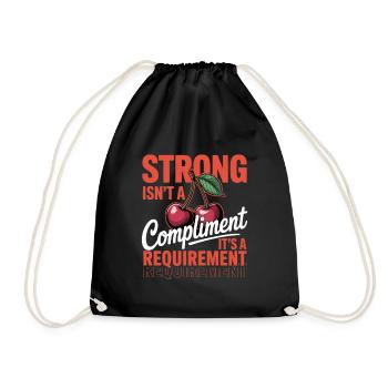 Women's Day Feminism Tired Isn't My Personality - Drawstring Bag - black - Front
