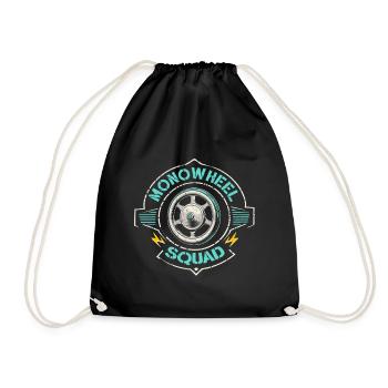 Monowheel Squad Monocyclist - Turnbeutel - Schwarz - Vorne