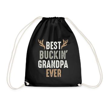 Bester Buckin' Opa aller Zeiten Lustiger Western-Opa - Turnbeutel - Schwarz - Vorne