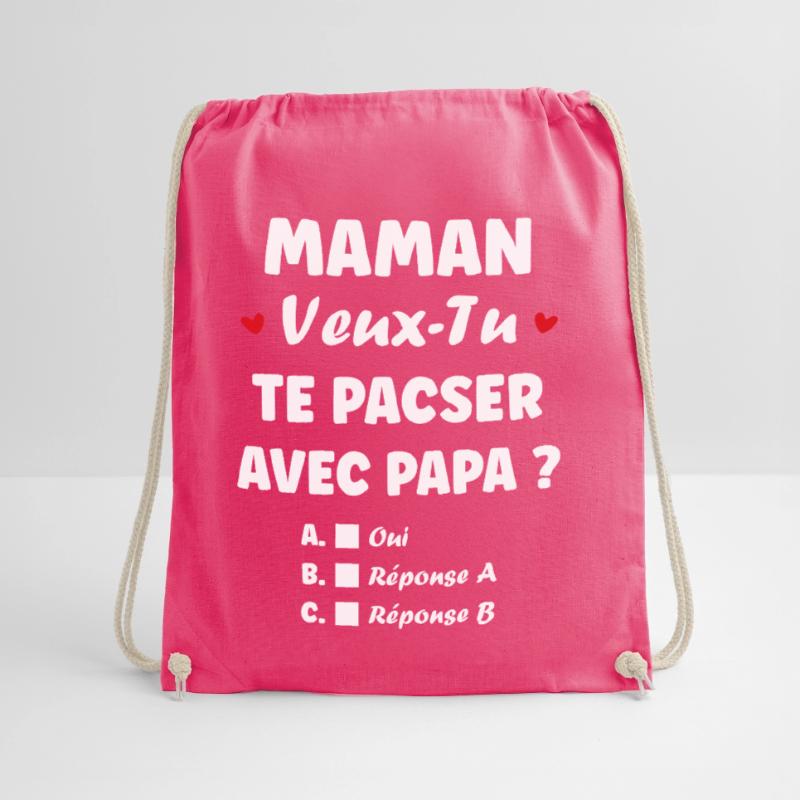 Mama, willst du eine eingetragene Lebenspartnerschaft mit Papa eingehen? Turnbeutel