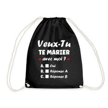 Proposition Mariage Interactif - Sac de sport léger - noir - Devant