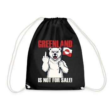 Greenland Is Not For Sale - Drawstring Bag - black - Front