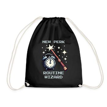 Routine Wizard | Social Work Everyday Life - Drawstring Bag - black - Front