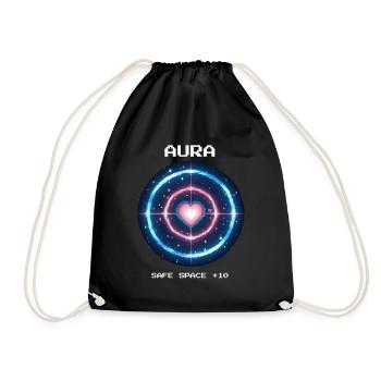 Safe Space Aura | Soziale Arbeit Empathie - Turnbeutel - Schwarz - Vorne