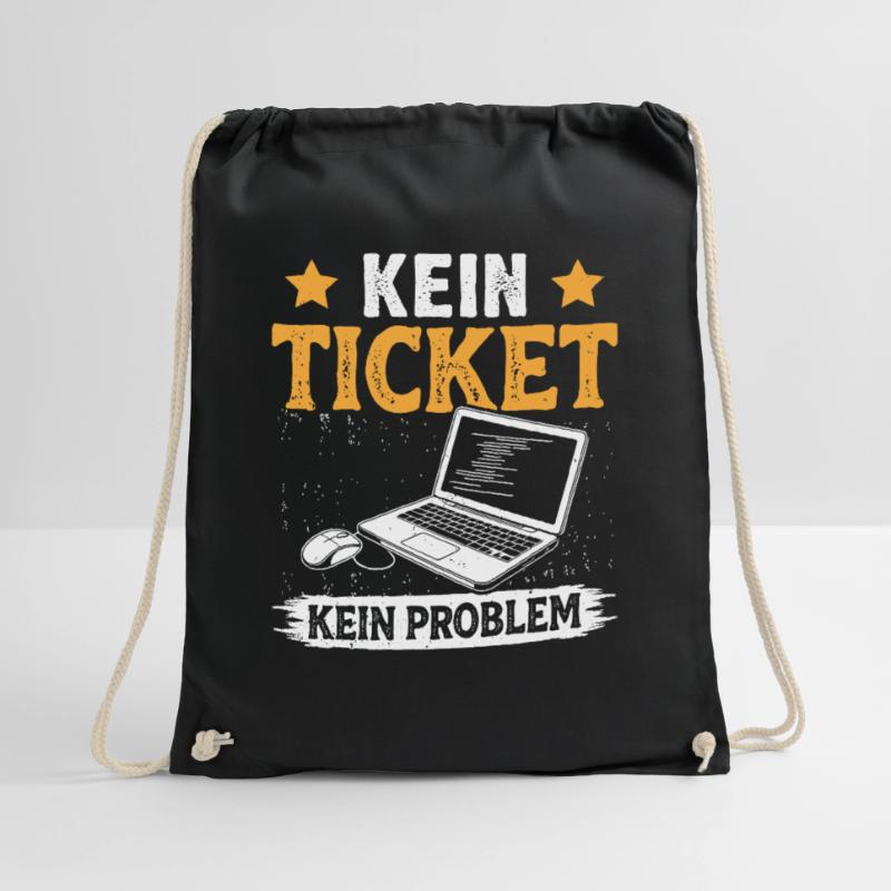 Nerd Computer NO TICKET NO PROBLEM FUNNY Drawstring Bag