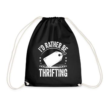 Étiquette d’occasion Style graphique vintage - Sac de sport léger - noir - Devant