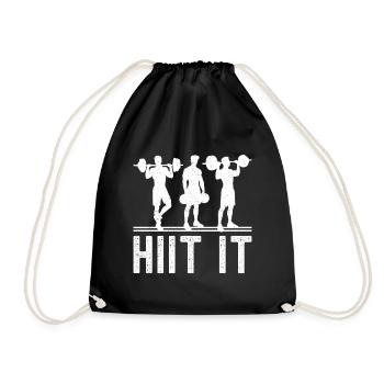 Gym Junkies Hiit It Calisthenics Fitness - Drawstring Bag - black - Front