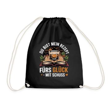 You're my recipe for happiness with a shot - Drawstring Bag - black - Front