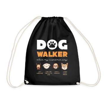 Collection de citations sur les promeneurs de chiens - Sac de sport léger - noir - Devant