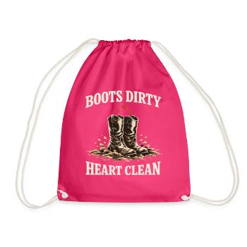 Horse People Equestrian Identity Barn - Drawstring Bag - fuchsia - Front