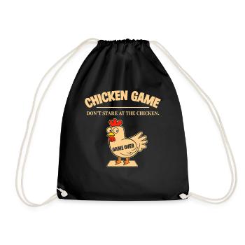 Poulet Game Over Humour Cartoon - Sac de sport léger - noir - Devant