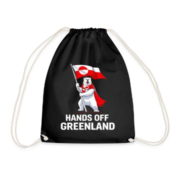 Greenland hands out of contact - Drawstring Bag - black - Front