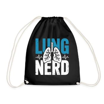 Lungen Nerd Graphic - Turnbeutel - Schwarz - Vorne