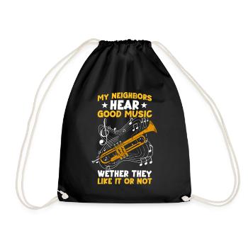 Trompettiste de mes voisins - Sac de sport léger - noir - Devant
