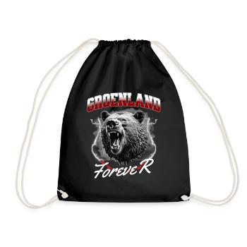 Groenland Forever Ours Sauvage Rugissant - Sac de sport léger - noir - Devant