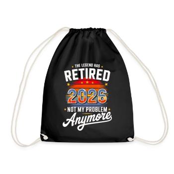 Retired 2026 Funny Retirement Graphic Women Men - Sac de sport léger - noir - Devant