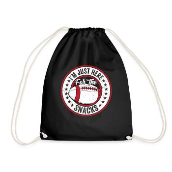 Je suis juste là pour la saison des snacks et le match de football - Sac de sport léger - noir - Devant