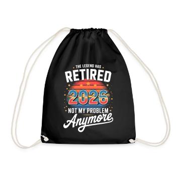 Retired 2026 Funny Retirement Graphic Women Men - Sac de sport léger - noir - Devant