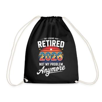 Retired 2026 Funny Retirement Graphic Women Men - Sac de sport léger - noir - Devant