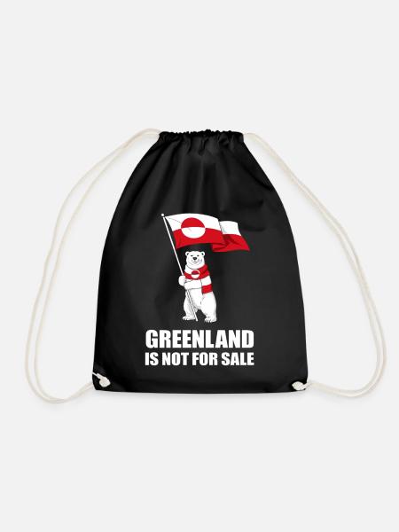 Grönland Nein zum Bärenverkauf - Turnbeutel - Schwarz