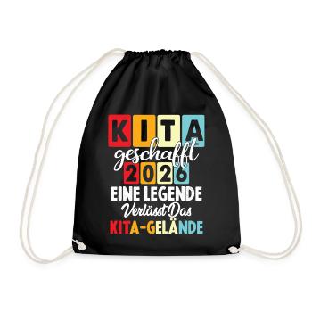 Daycare center made in 2026 A legend leaves the - Drawstring Bag - black - Front