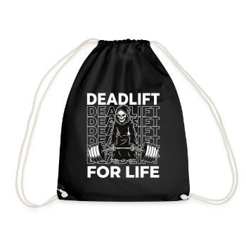 Soulevé de terre à vie – Design de fitness de la Faucheuse - Sac de sport léger - noir - Devant