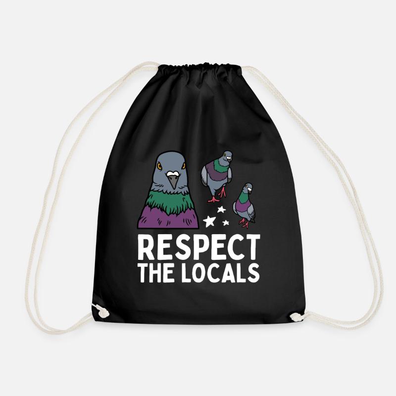 Respect the Locals Tauben Coo - Turnbeutel - Schwarz