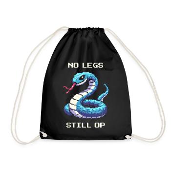 Pas de jambes, mais quand même une opération | Humour de serpent - Sac de sport léger - noir - Devant