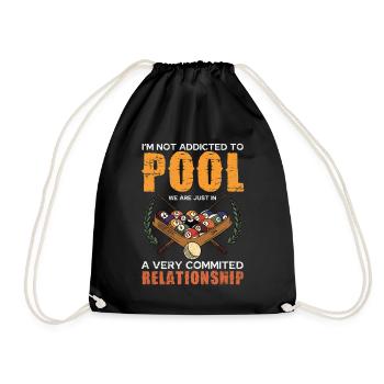 Pool Passion: Firmly Connected - Drawstring Bag - black - Front