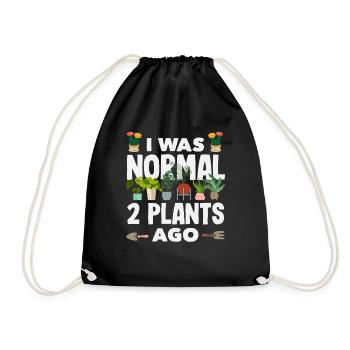 Normal 2 Pflanzen Ago Funny Gardener Garten - Turnbeutel - Schwarz - Vorne