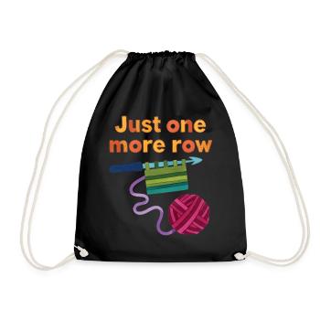 Crochet drôle : juste un rang de plus pour l’amoureux du crochet - Sac de sport léger - noir - Devant
