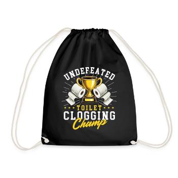 Blague sur le Champion Bouchon des Toilettes - Sac de sport léger - noir - Devant