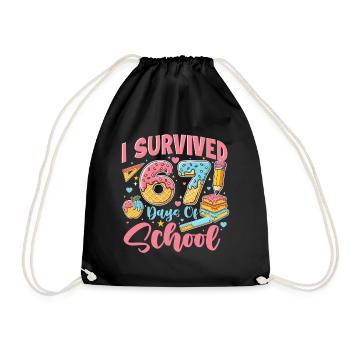 J’ai survécu à des élèves de 67 jours de mème scolaire - Sac de sport léger - noir - Devant