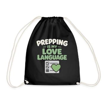 Family Provision Emergency Planner Prepper - Drawstring Bag - black - Front