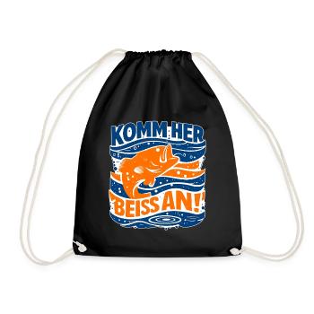 Viens ici, prends une bouchée ! – Diction de la pêche - Sac de sport léger - noir - Devant