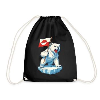 Drapeau du Groenland Le Groenland n’est pas à vendre - Sac de sport léger - noir - Devant