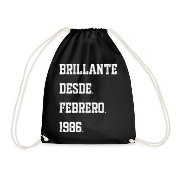 Anniversaires : février 1986 - Sac de sport léger - noir - Devant