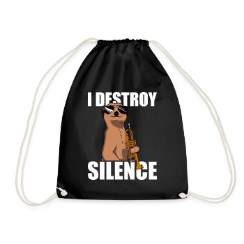 Je détruis le trompettiste du silence - Sac de sport léger - noir - Devant
