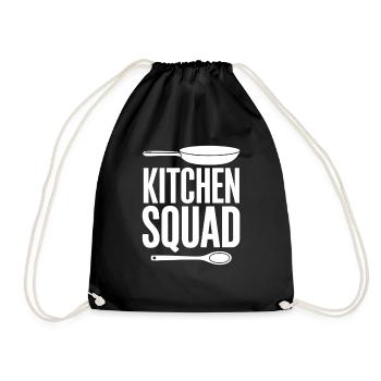 Kitchen Squad Cooking Team Kitchen Crew Amateur Chefs - Drawstring Bag - black - Front