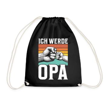 Ich Werde Opa Baby Großvater Pops Großeltern - Turnbeutel - Schwarz - Vorne