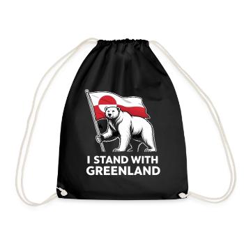 Drapeau de l’ours polaire du Groenland - Sac de sport léger - noir - Devant