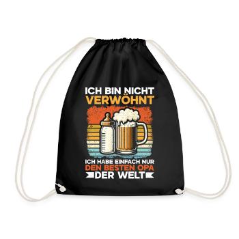 Je n’ai que le meilleur grand-père du monde rétro - Sac de sport léger - noir - Devant