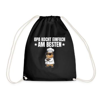 Grand-père cuisine tout simplement mieux - Capybara Koch - Sac de sport léger - noir - Devant