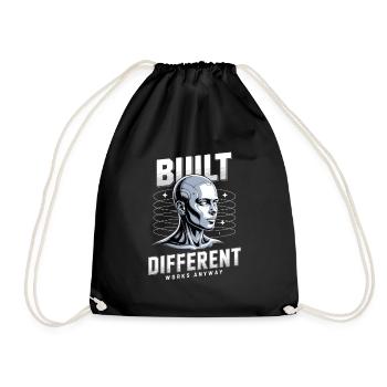 Neurodivergent Neurodiversity Built Differend - Drawstring Bag - black - Front