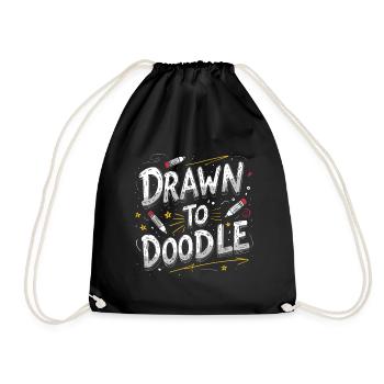 Doodle Doodle Drawing Draw To Doodle - Drawstring Bag - black - Front